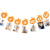 0-December Photo Wall Pumpkin Glitter Latte Art Baby Shower Birthday Party Decoration String Flags
