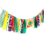 Mexico Fashion Festival Party Decoration String Flags Colorful Cloth Strip Cactus Uno Theme Latte Art