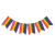 Factory Direct Supply Mexican Party Decoration Rainbow Fishtail Flag String Flags Latte Art Color Hanging Flag