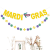 European and American St. Patrick Carnival Decorative Wafer String Flags Mardi Gras Glitter Latte Art