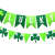 Lucky One Love Glitter Inserts Carnival Clover Lucky Hanging Flag Triangle Clover String Flags