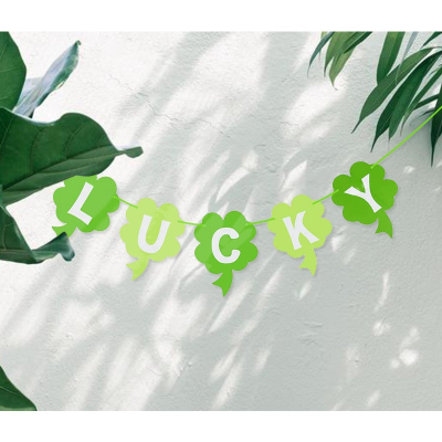 Four-Leaf Clover Lucky Felt Latte Art Factory Direct Supply European and American St. Patrick Carnival Decoration