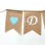 Dad Blue Heart Linen Swallowtail Flag European and American Father's Day Party Layout Hanging Flag String Flags