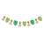 Monstera Dark and Light Two-Color Glitter Latte Art Banner Hat Glasses Hawaiian Party Decoration String Flags