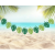 Monstera Dark and Light Two-Color Glitter Latte Art Banner Hat Glasses Hawaiian Party Decoration String Flags