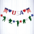 Factory Party Decoration Garland Love Heart Five-Pointed Star Decorative Flag Banner String Flags USA Hanging Flag