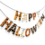 Colorful Pattern Happy Halloween Paper Dovetail Hanging Flag Halloween Party Decoration Garland Fishtail Flag