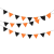 Factory Direct Supply Halloween Party Decoration String Flags Latte Art Black Orange Triangle Felt Cloth Hanging Flag