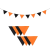 Factory Direct Supply Halloween Party Decoration String Flags Latte Art Black Orange Triangle Felt Cloth Hanging Flag