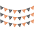 Happy Hallo Wear Triangle Felt Hanging Flag Halloween Party Decoration String Flags Black Orange