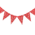 Factory Direct Supply Christmas Party Decoration Winter Layout Supplies Red Cloth Snowflake Pennant