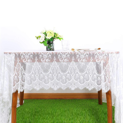 White Lace Tablecloths Table Runners 150 * 300cm Wedding Wedding, Marriage Party Decoration Table Matching Arrangement