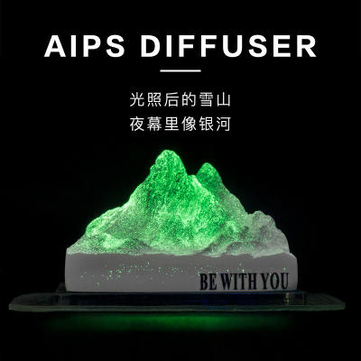 Luminous Alpine Snow Mountain Fragrant Stone Aromatherapy Decoration Auto Perfume Lasting Fragrance Factory Wholesale
