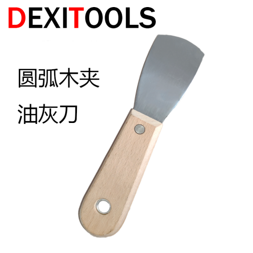 Arc Wooden Clip Putty Knife Carbon Steel Cleaning Knife Ash Knife Stainless Steel Shovel Cleaning Shovel Putty Knife Incense Ashes Spoon Batch Knife