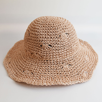 Korean Travel Foldable Seaside Straw Hat Sun Hat Female Sun Protection Beach Sun Hat All-Matching Fisherman Basin Hat Summer