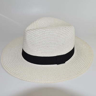 Monochrome Braid Straw Hat Spring and Summer New Small Top Hat Panama Straw Hat Cross-Border Amazon Wholesale Hat for Men