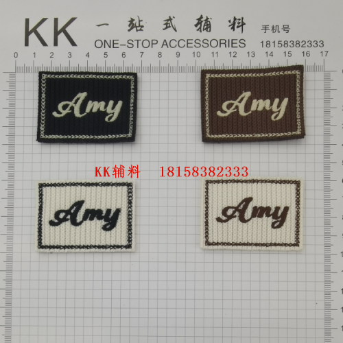 embroidery mark alloy leather tag trademark leather tag silicone label plastic label weaving mark sewn-in label tag