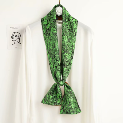 Fashion Women's Wear Accessories Silk-like Smooth Feel Silk-like Printing Women's Ribbon Popular Elegant Pattern