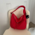 bagsJapanese Canvas Bag Women's Casual All-Matching Dumpling Bag Retro Lazy Style Red Messenger Bag Student Shoulder Bag for Class