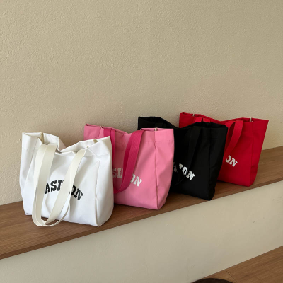 Original Design Japanese Style Polyester Tote Bag Simple All-Match Commute Canvas Shoulder Messenger Bag for Men and Women