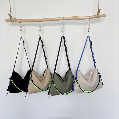 Canvas Bag 2023 New Crossbody Bag Trendy Ins Casual Men's Bag Large Capacity Shoulder Bag Japanese Style Simple Commuter Bag