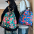 Ethnic Style Trendy Northeast Big Flower Backpack Couple Student All-Matching Western Style Waterproof Unisex Class Backpack