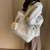 Corduroy Bag Women's Large Capacity 2023 New Autumn and Winter Wild Shoulder Bag Texture Advanced Sense Qin Tote Bag