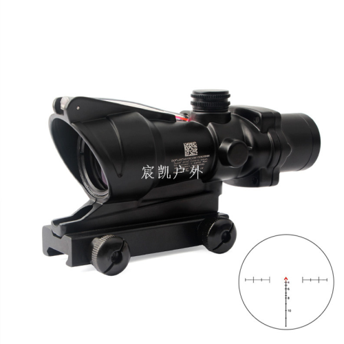 Acogg4x32 Small Conch Real Red Green Optical Fiber Telescopic Sight Four Times Mirror 46810 Eating Chicken Inverted V Differentiation Optical Fiber Luminous