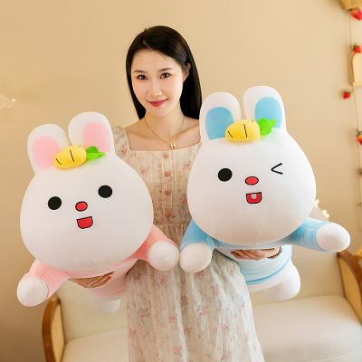 Cute Lying Rabbit Pillow for Girls Sleeping Leg-Supporting Plush Toy Rabbit Ragdoll Internet Celebrity Long Doll Gift