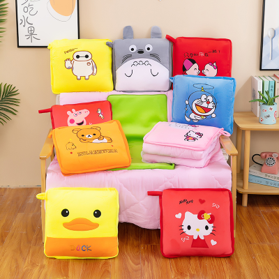 Pillow and Quilt Dual-Purpose Two-in-One Blanket Car Vehicle Car and Office Pillow Nap Pillow Air Conditioning Blanket