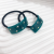 QianTAO Acetate Hair Accessories Turquoise Shinny Elastic Hair rope ponyholder