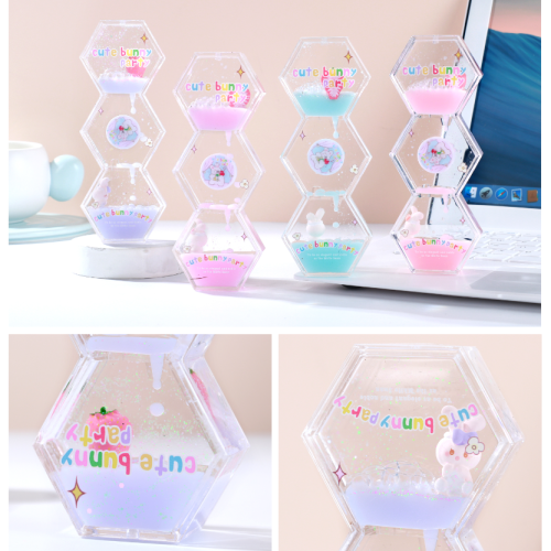Third-Order Hexagonal Drip Room Office Desk Surface Panel Decoration Toys Decompression Liquid Birthday Gift Cute Girl Heart