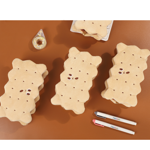 creative sandwich biscuit plush big pencil case cute cute ouyang nana same style student stationery ins good-looking