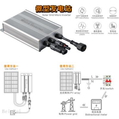 Miniature Grid-Connected Inverter Photovoltaic Panel Multi-Purpose Solar Inverter Pure Sine Wave Lamp