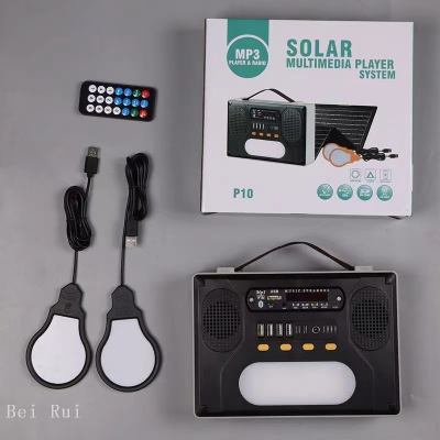 Multifunctional Solar Radio Bluetooth Speaker Led Lamp Lighting Outdoor Picnic Photovoltaic Board Charging