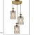 LED Lantern Dining Chandelier Living Room Lamps Iron Glass Chandelier Modern Creative Bedroom Light High-End Post-Modern