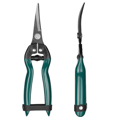 Durable OEM garden bypass grape scissors with soft glue handle cutting pruner garden scissors