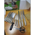 STOCKLOTS 14PIECES KITCHEN  KNIFE SET HOLLOW HANDLE WITH WOODEN BLOCK 