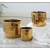Gold-Plated Glossy Ceramic Flower Pot Set Creative Fashion Flower Arrangement Dried Flower Device Dining Table Living Room Home Decoration Flower Pot