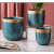 Creative Golden Trim Ceramic Flower Pot Combination Home Decoration Plant Pot Decoration Three-Piece Combination Floor Foreign Trade