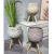 Magnesium Clay Flower Pot Creative Indoor and Outdoor Green Plant Flower Pot Living Room Balcony Decorative Band Feet Cement Flowerpot Decoration