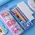 [Many patterns are welcome to consult] cartoon double layer primary school stationery box with pencil sharpener multi-functional children's pencil case large capacity stationery storage box