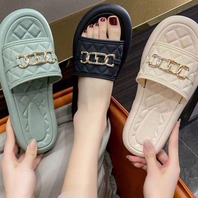 [Price Is Negotiable] Summer Wear New Slippers Women Good-looking Super Soft Vacation Seaside Beach Non-Slip One