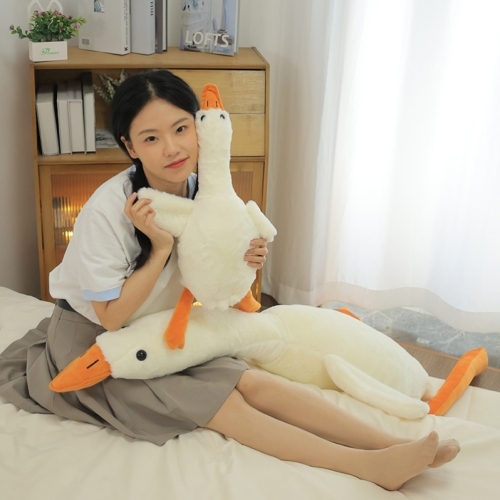 Big White Geese Sleeping Pillow Plush Toy Duck Big Goose Doll Pillow Bed Bodhi Duck Doll Girls‘ Gifts