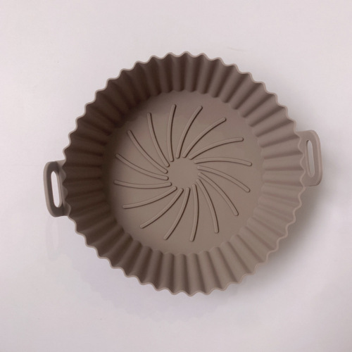 热销空气炸锅硅胶烤盘蛋糕烤盘圆隔热垫托盘炸锅垫硅胶炸锅盆跨境