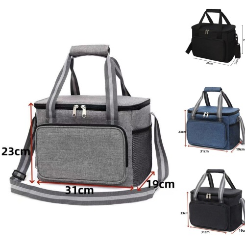 亚马逊大容量保温包便携野餐便当包手提上班带饭午餐保鲜保漫饭盒