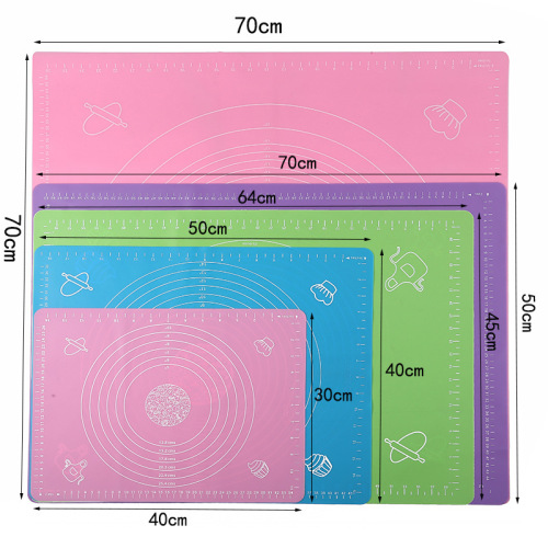 外贸硅胶揉面垫防滑案板现货烘培刻度和面擀面垫家用厨房食品级