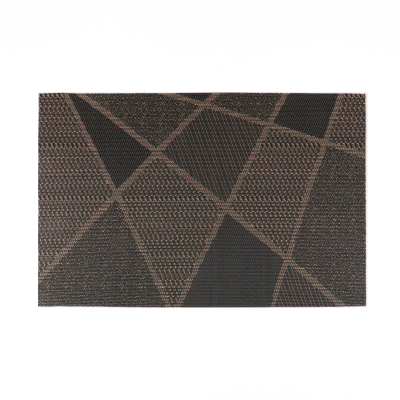 Hotel Placemat Heat Proof Mat Woven PVC Placemat Spot Foreign Trade Wholesale High-Grade Striped Plaid Textilene Placemat