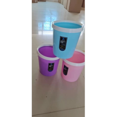 Trash Can Household Plastic round without Cover with Pressing Ring Toilet Basket Indoor Kitchen Hotel Living Room Barrels Wholesale