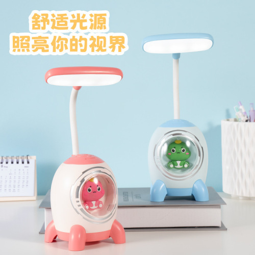 space capsule hose cute ornaments learning table lamp children‘s bedside lamp space rocket cute led rechargeable table lamp